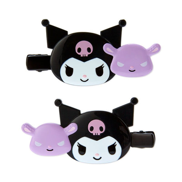 Kuromi Hair Clip Duo Sanrio Japanese Bow Hair Barrette (set of 2)