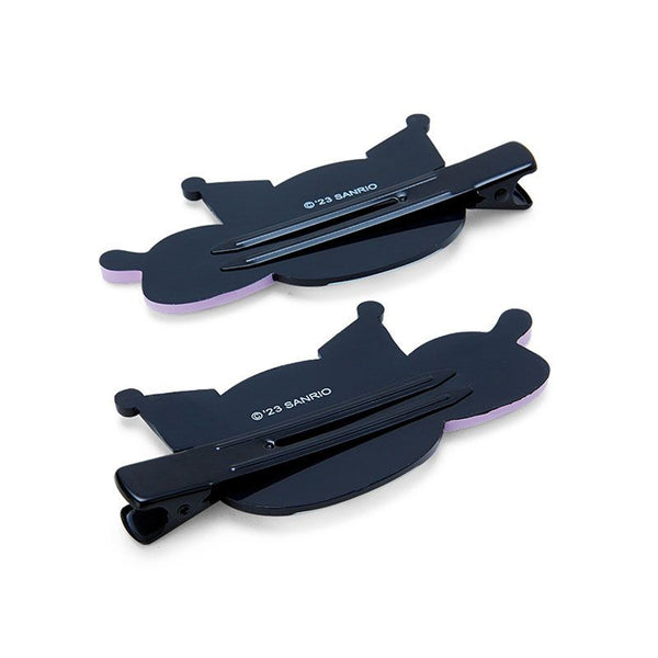Kuromi Hair Clip Duo Sanrio Japanese Bow Hair Barrette (set of 2)