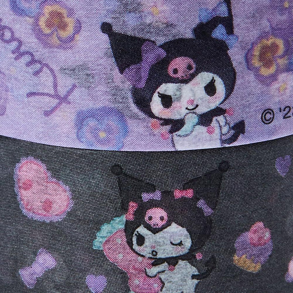 Kuromi Washi Tape Set of 2 Sanrio Stationery
