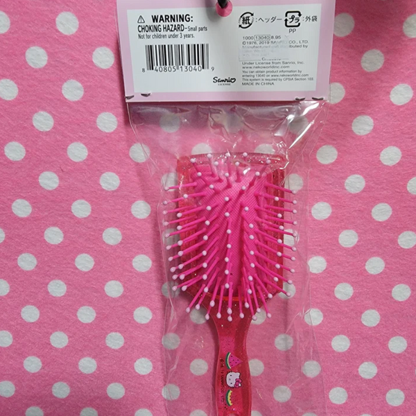 Hello Kitty Hair Brush Cushion Comb Watermelon Sanrio Japan