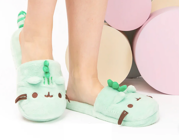 Pusheen Slippers Pusheenosaurus Soft Plush GUND