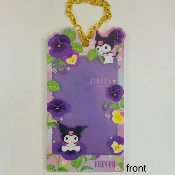 Sanrio Character Photo Frame Acrylic Card Holder Flowers Series
