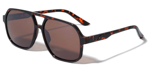 Flat Top Aviator Sunglasses for Men and Women 58mm (Demi)