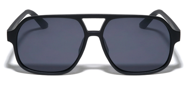 Flat Top Aviator Sunglasses for Men and Women 58mm (Gray Accent)