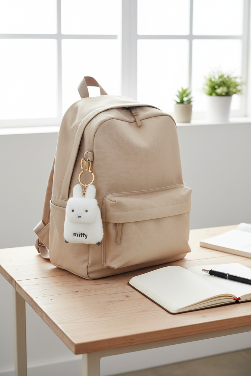 Miffy Mini Backpack Keyring Plush Coin Purse (Ivory)