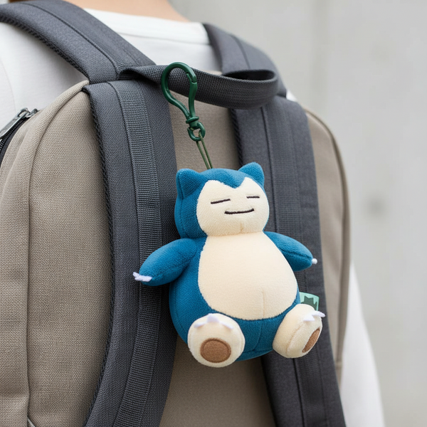 Pokemon Snorlax Plush Backpack Clip Keychain