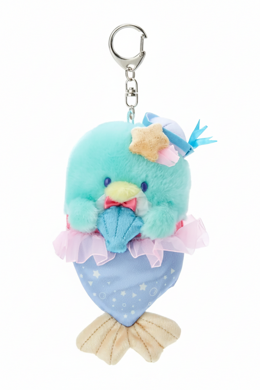 TuxedoSam Plush Backpack Clip Sanrio Keychain Mermaid