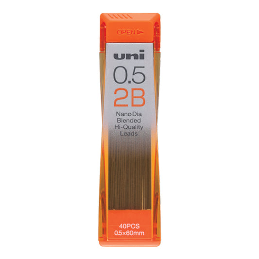 Uni Mechanical Pencil Lead Refill Nano Dia 0.5mm 2B