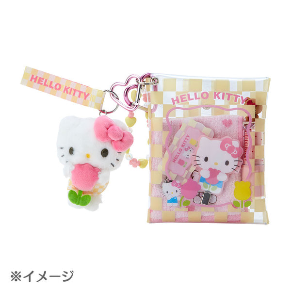 Hello Kitty Mini Pouch Keychain Sanrio Pastel Check Series