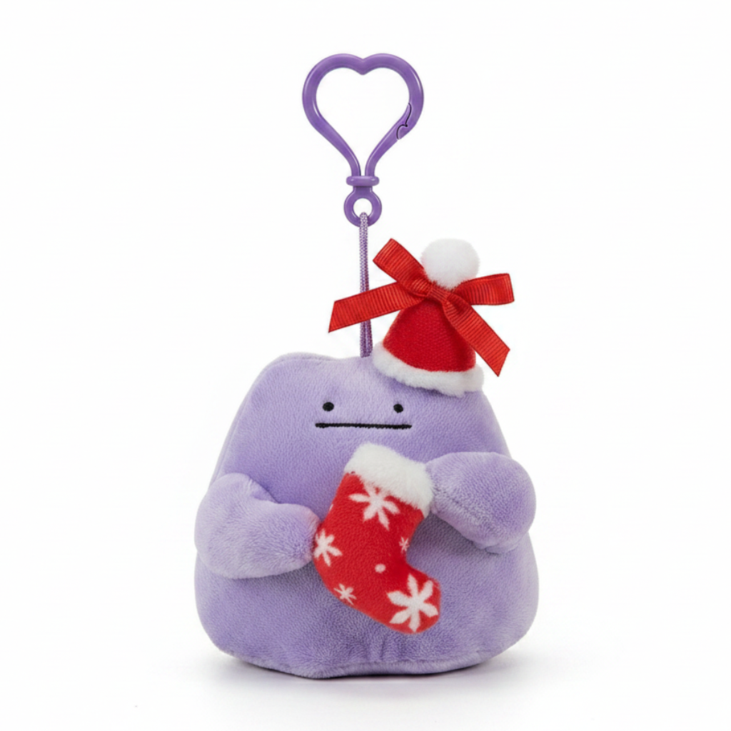 Pokemon Ditto Plush Backpack Clip Winter Carnival Nintendo