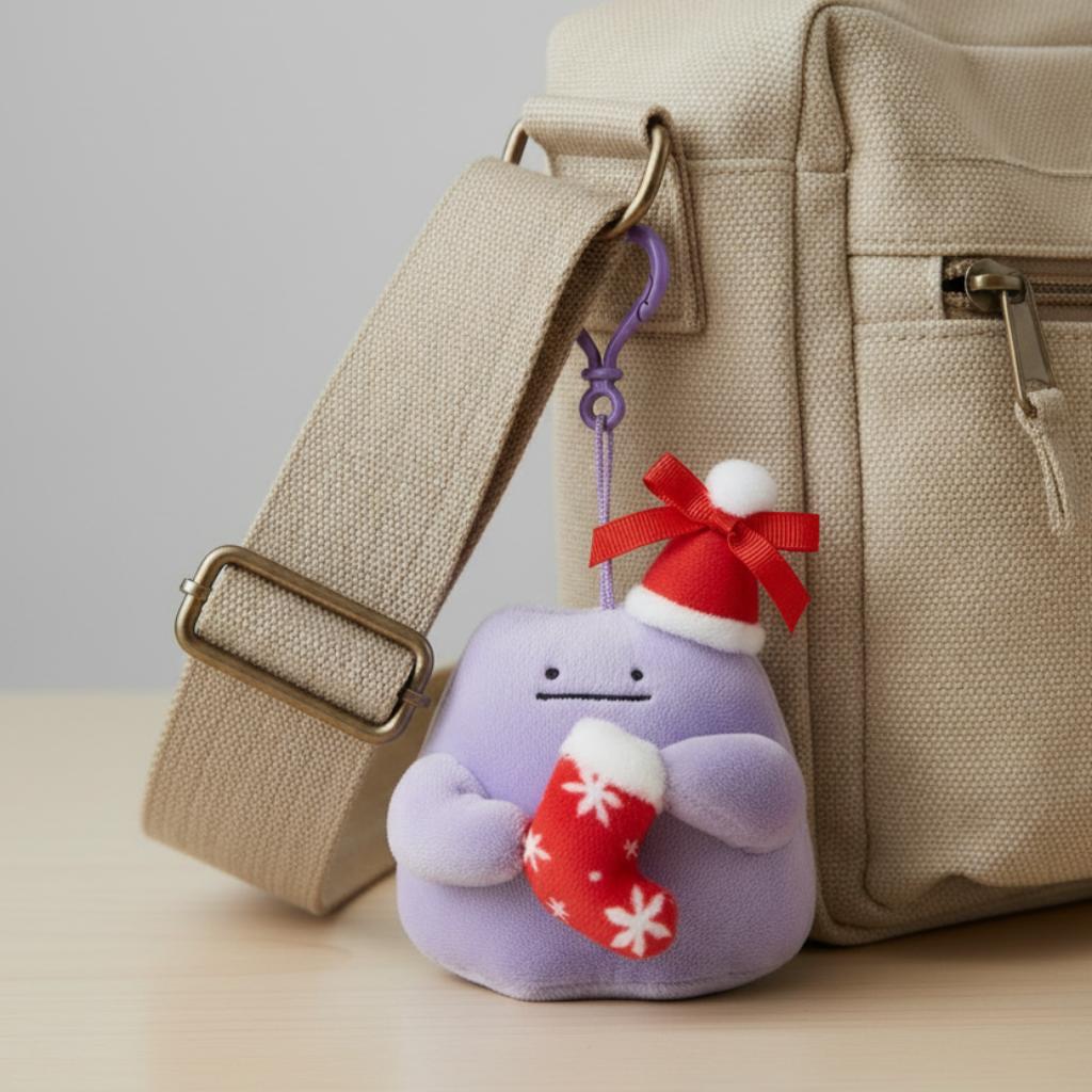 Pokemon Ditto Plush Backpack Clip Winter Carnival Nintendo