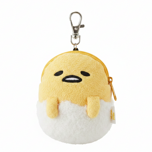 Gudetama Reel ID Badge Holder Plush Coin Purse Sanrio Japan