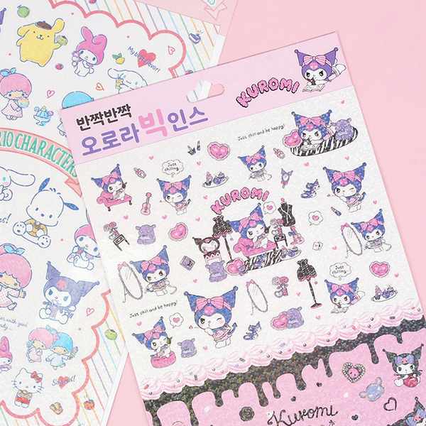 Kuromi Aurora Stickers Holographic Sanrio Stationery