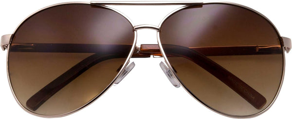 Aviator Sunglasses Oversized XL Polarized Lens 66mm (Gold/Brown)