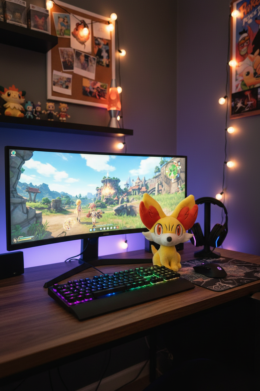 Pokemon Fennekin Plush 8in Sitting Pose