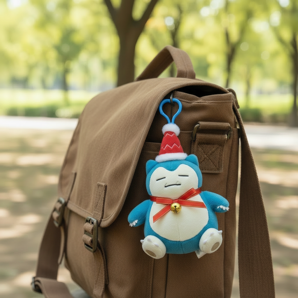 Pokemon Snorlax Plush Backpack Clip Winter Carnival Nintendo