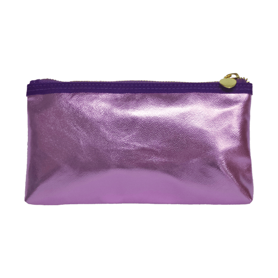 Sequin Pen Pouch Multipurpose Iridescent Reversible Sequin & Faux Leather