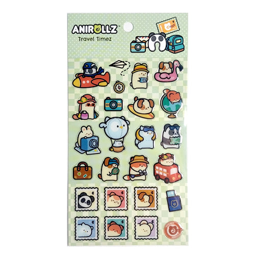 Anirollz Puffy Stickers: Travel Timez