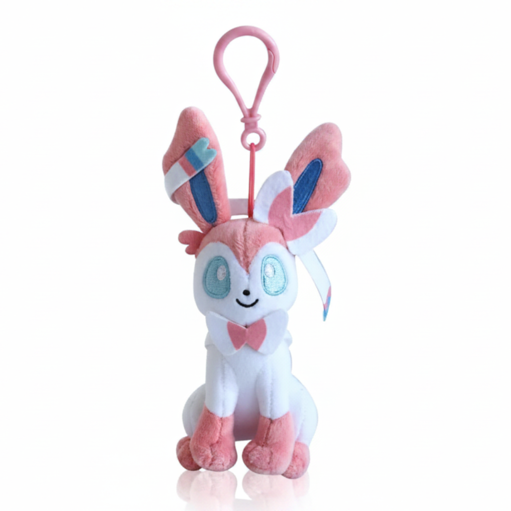 Pokemon Sylveon Plush Backpack Clip Keychain Nintendo Toys