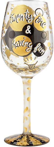Enesco Wine Glasses Artisan in Gift Box