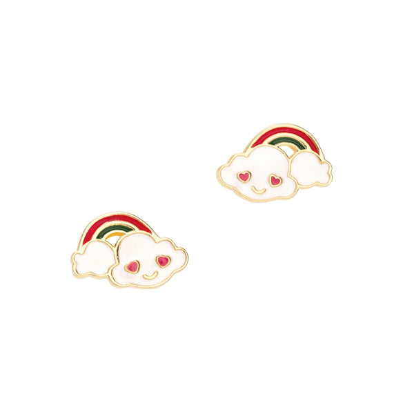 Kawaii Earrings Cutie Studs 14k Gold Plated Girl Nation