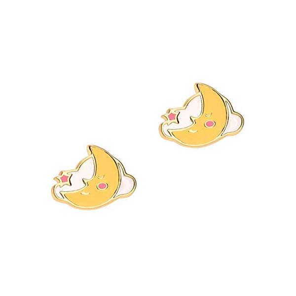 Kawaii Earrings Cutie Studs 14k Gold Plated Girl Nation