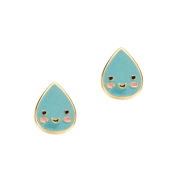 Kawaii Earrings Cutie Studs 14k Gold Plated Girl Nation
