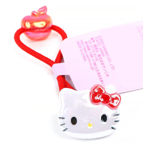 Hello Kitty Hair Tie Apple Ponytail Holder Sanrio Japan
