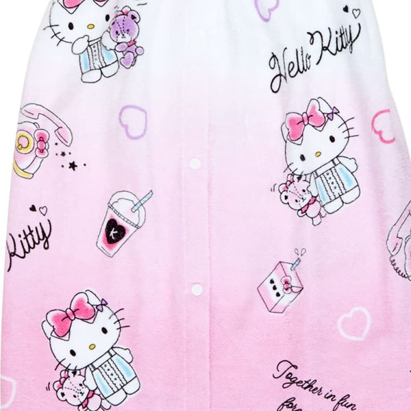Hello Kitty Wrap Towel Kids Swimsuit Cover Sanrio Japan (70cm)