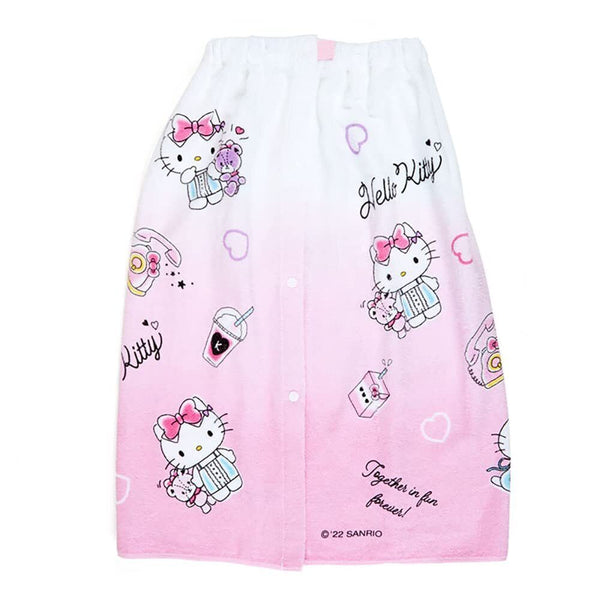 Hello Kitty Wrap Towel Kids Swimsuit Cover Sanrio Japan (70cm)