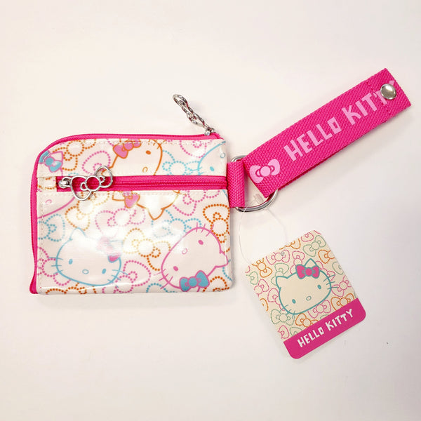 Hello Kitty Wristlet Coin Pouch: Color Ribbons Sanrio Japan