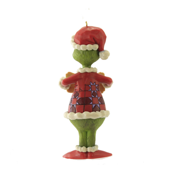 Jim Shore Santa Grinch Christmas Ornament Beware a Grinch Lives Here Sign