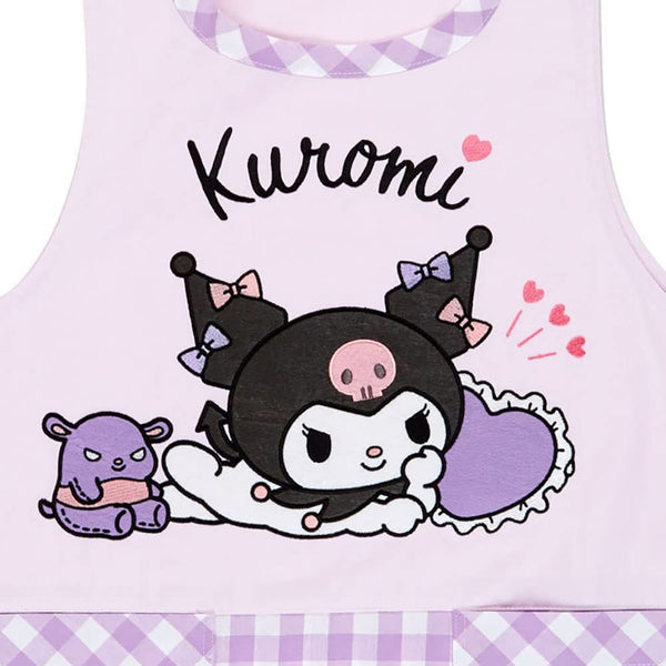 Kuromi Apron with 2 Pockets Washable Sanrio Japan