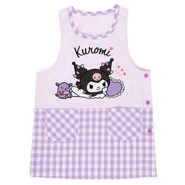Kuromi Apron with 2 Pockets Washable Sanrio Japan