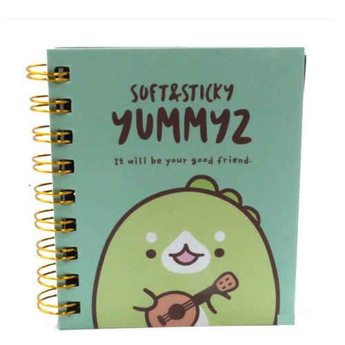 4 x Yummyz Mochi Animal Sticky Memo Pads Mini Sprial Kawaii Stationery (random)