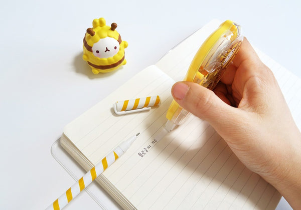 Molang Correction Tape white 5mm Bunny Kawaii Stationery