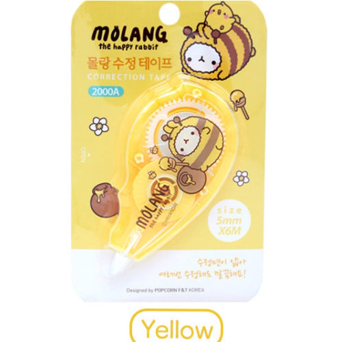 Molang Correction Tape white 5mm Bunny Kawaii Stationery