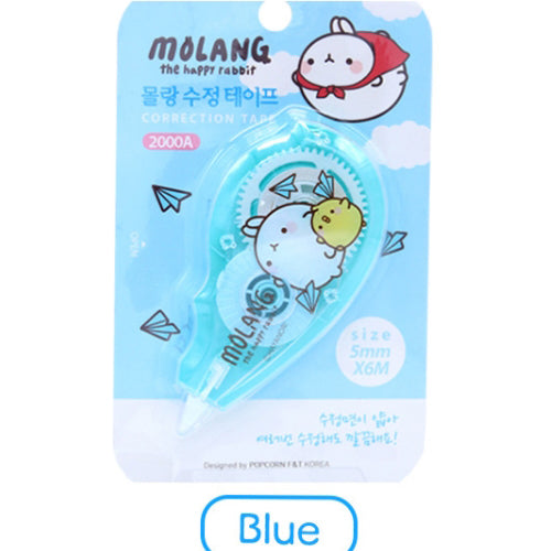Molang Correction Tape white 5mm Bunny Kawaii Stationery
