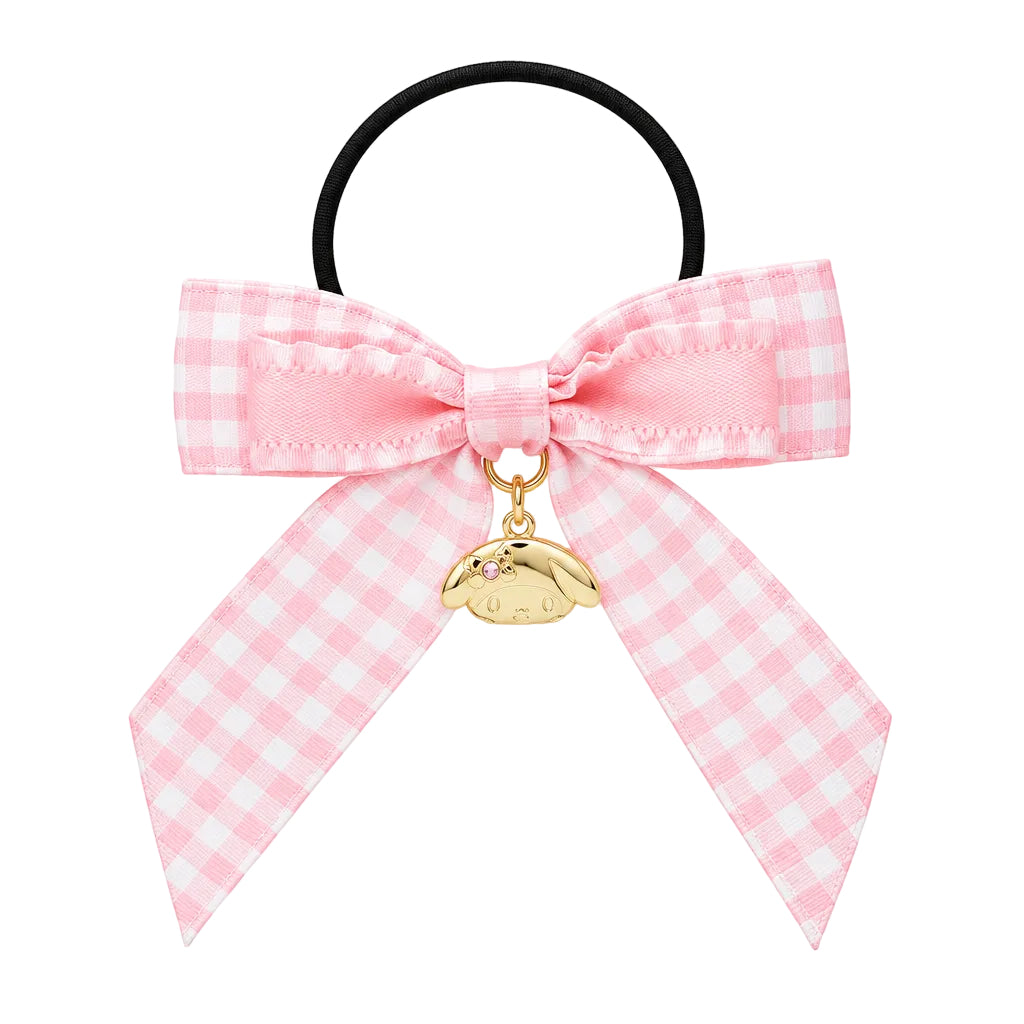 My Melody Hair Tie Gingham Ribbon Ponytail Holder Ribbon Sanrio Japan