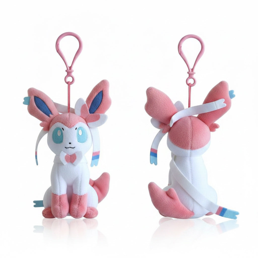 Pokemon Sylveon Plush Backpack Clip Keychain Nintendo Toys