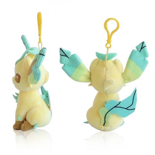 Pokemon Leafeon Plush Backpack Clip Keychain Nintendo Toys