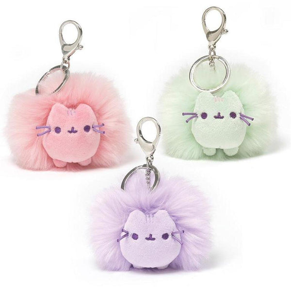 Pusheen Poof Keychain Backpack Clip pom pom GUND key holder (1poof)