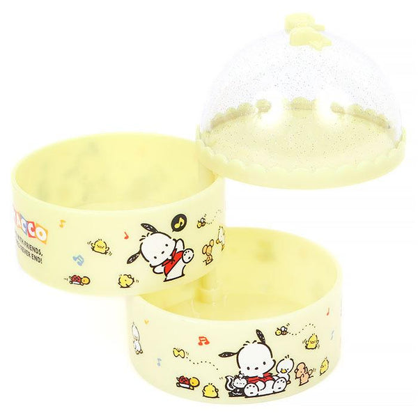Pochacco 3-tier Trinket Case with Lid Dome Shaped Sanrio Mini Organizer