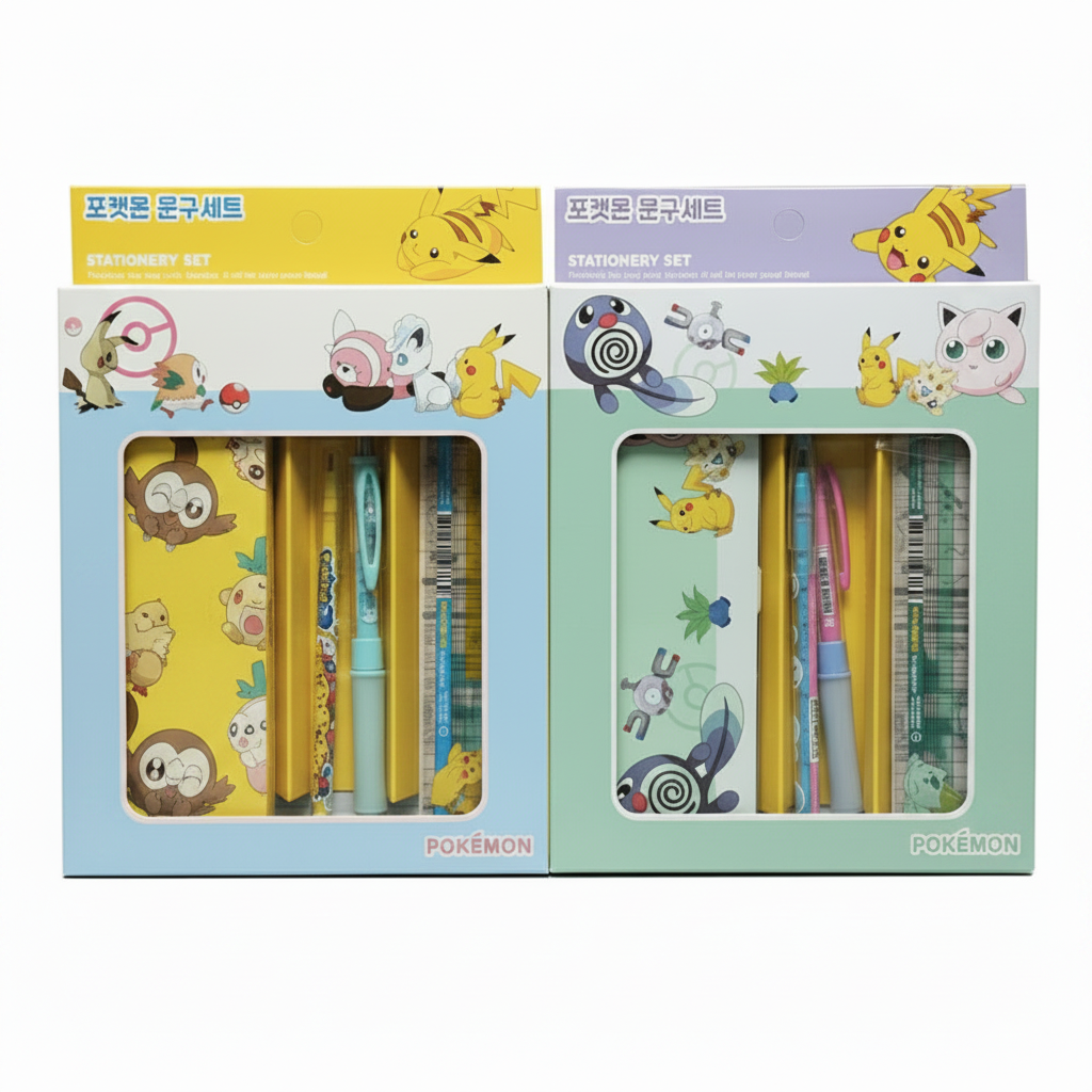 Pokemon Stationery Gifts Set Pencil Case Ruler School Supply (1 random)