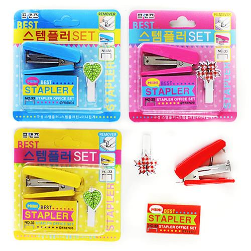 3 x Mini Stapler with Staples and Remover Set Kawaii Stationery (3 random)