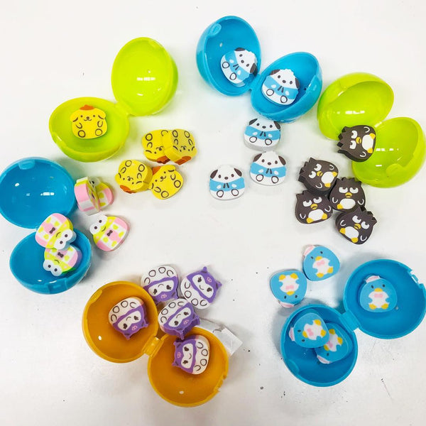 4 x Sanrio Eraser Surprise Capsules Japanese Stationery (4 Random)