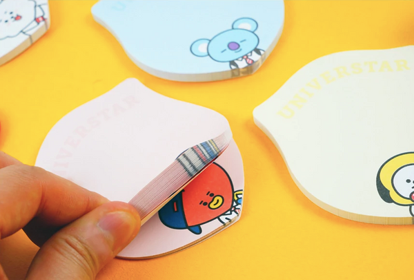 6 x BTS Memo Pads BT21 Assorted K-Pop Stationery Line Friends