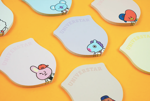 BTS BT21 Sticky Notes Memo Pad K-Pop Stationery Line Friends