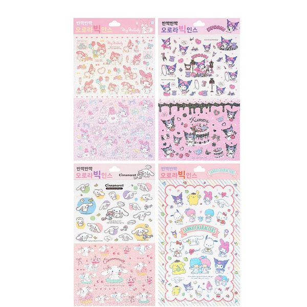Sanrio Characters Aurora Stickers Holographic Kawaii Stationery