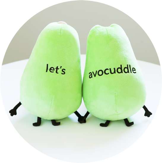 Avocado Couple Plush Toy Set: Let's Avocuddle Gifts for her
